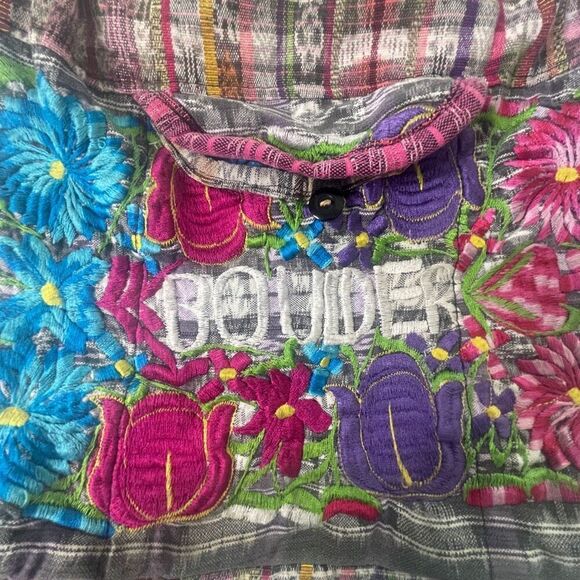 Guatamalan‎ Cotton Embroidered Hobo Bag - Picture 3 of 9